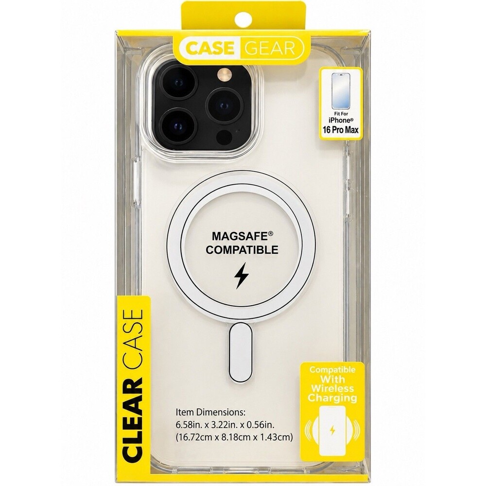 Case Gear Clear Case for iPhone 16 Pro Max MagSafe Compatible New Sealed